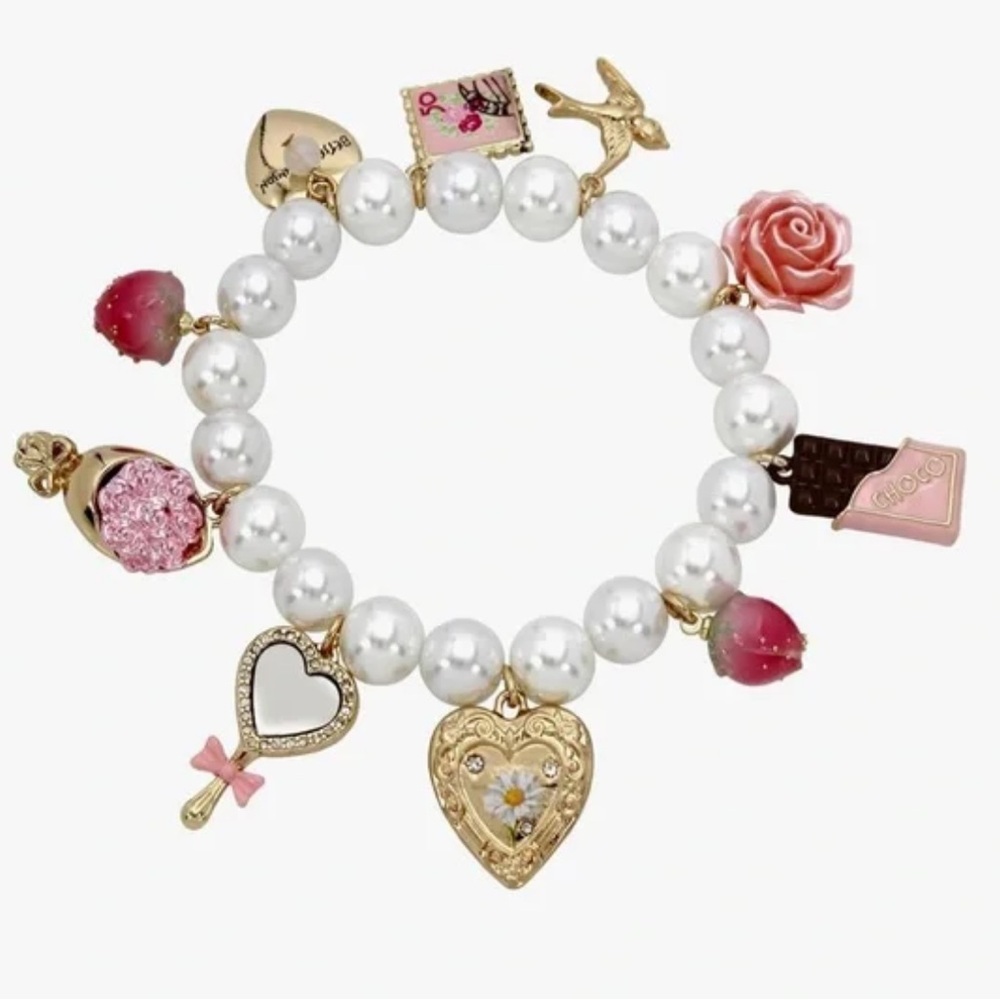 Betsey Johnson Sweetheart Charm Bracelet